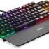 Клавиатура SteelSeries Apex 7 Red Switch Ru,  USB, c подставкой для запястий, черный [64642]